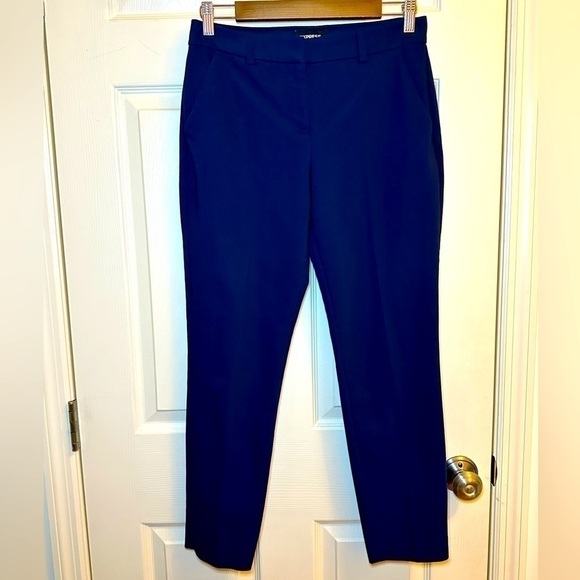 Express Ladies Columnist Ankle Mid Rise Stretch Pants Size 4R - Picture 1 of 4